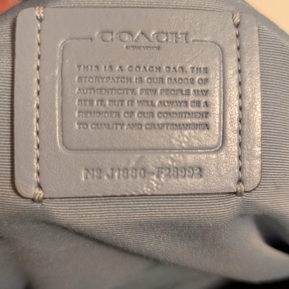 Coach Charcoal Leather Shoulder Bag - Picture 9 of 9